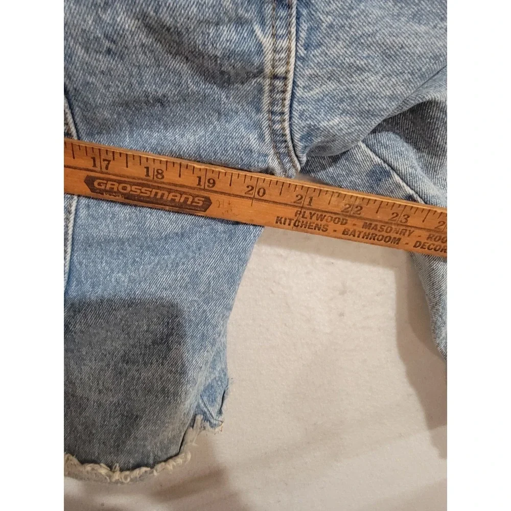 Lovely Bloom Denim Jacket M Blue Cropped Raw Hem Gray Hooded Layered Look Medium
